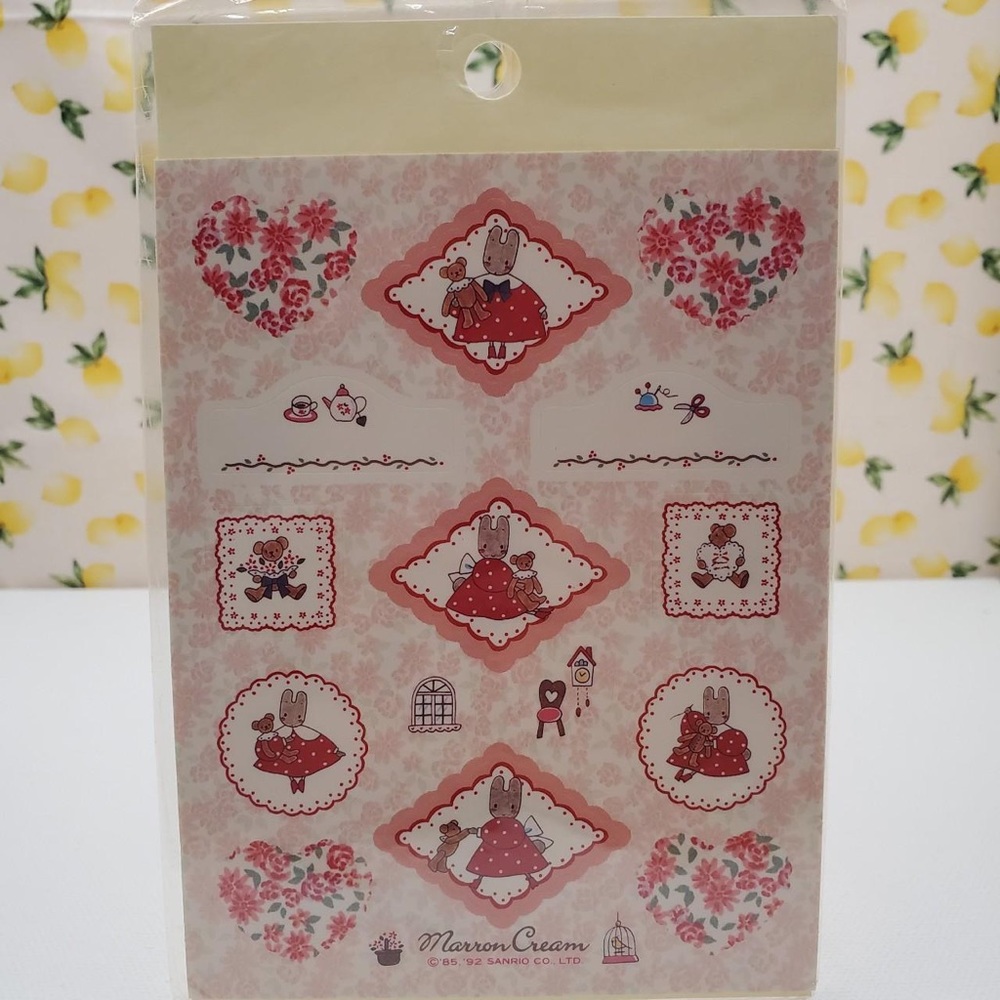 Vintage 1992 Sanrio Marron Cream Sticker Set
